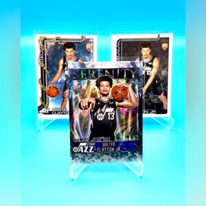 🔥Walter Clayton Jr Rookie Lot! Silver Seismic Serenity Refractor + Holiday! 🤩